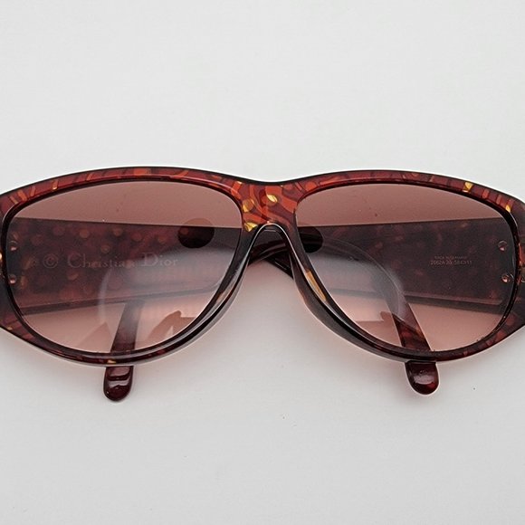 Christian Dior 2662A 30 Red Tortoise Gold Frame Brown Gradient Lens Sunglasses